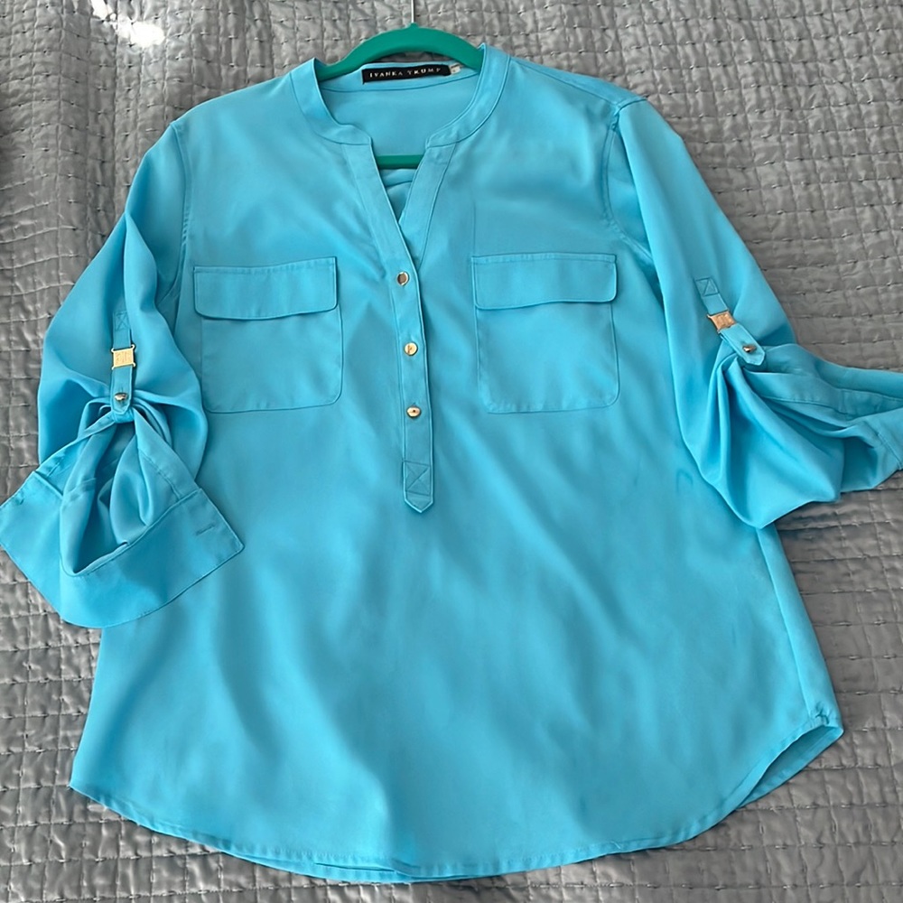 Ivanka Trump, beautiful blue blouse